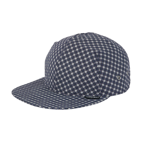 Mini Check Nylon Cap - Navy Check