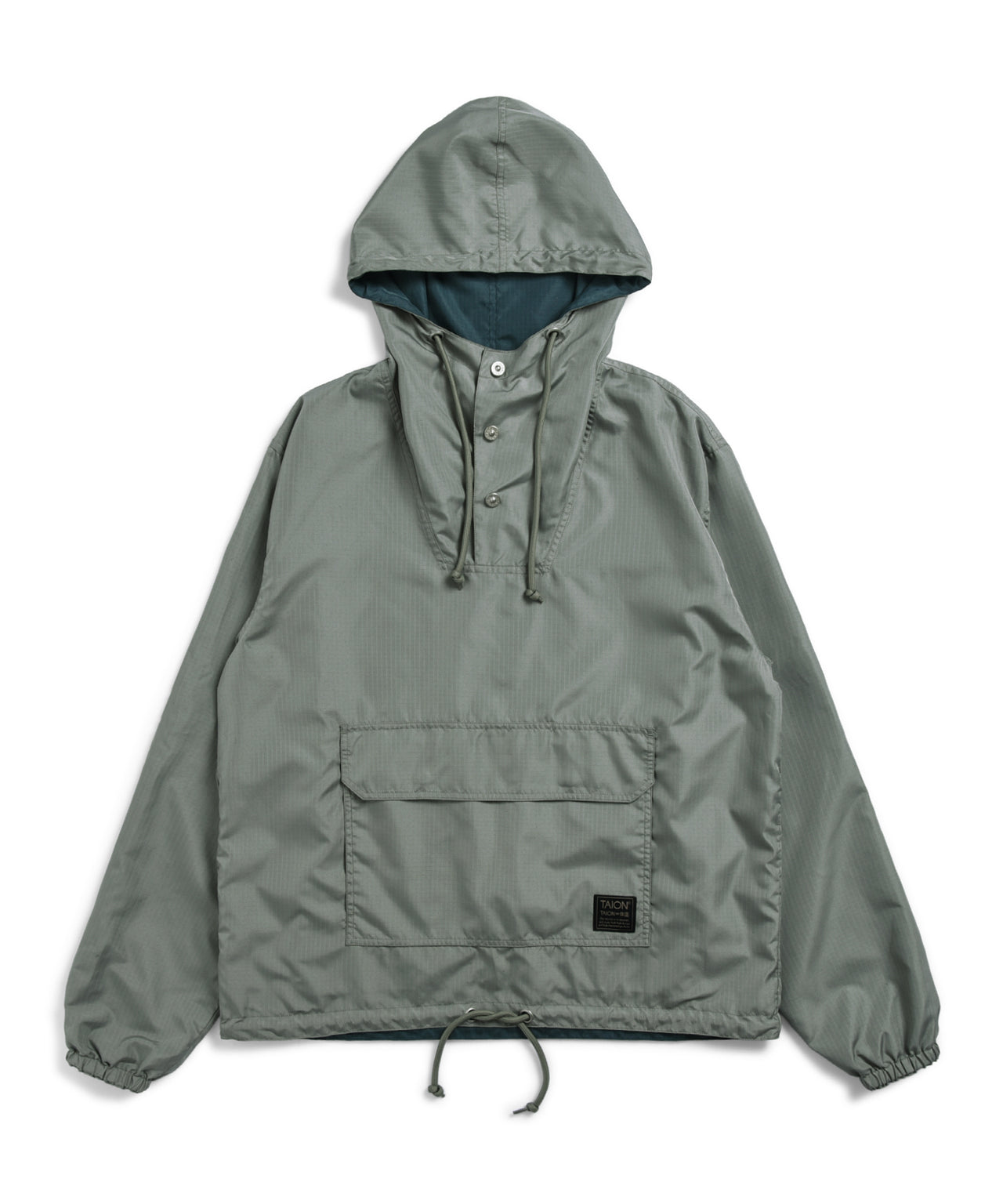 Non-Down Military Reversible Anorak Parka - Dark Sage Green