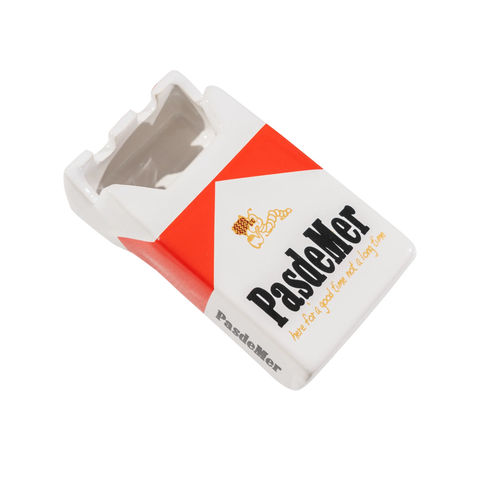 Not A Long Time Ashtray - White/Red