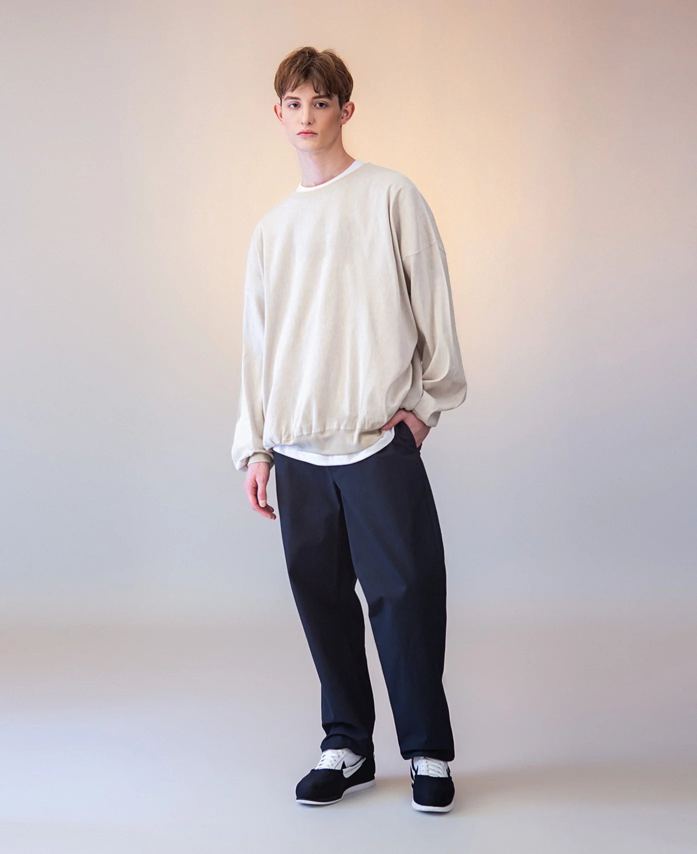 Oversized Sweatshirt - Beige