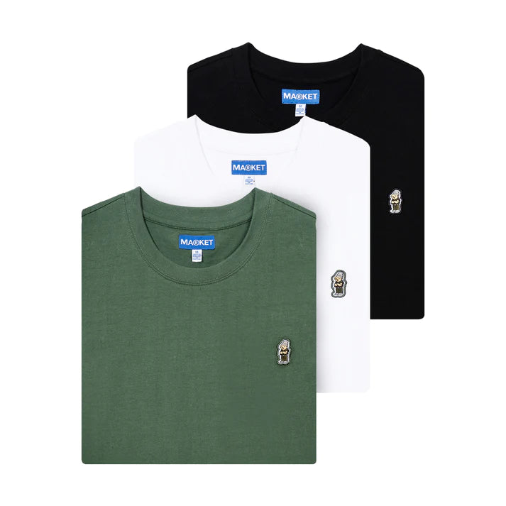 Bear T-Shirt (3 Pack) - Black/White/Green