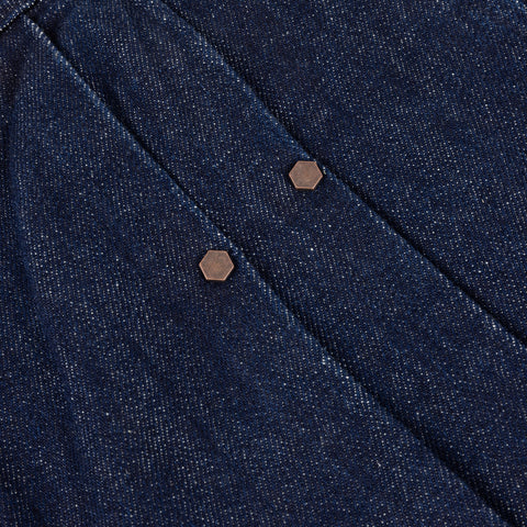 Pleated Baggy Denim Shorts - Indigo