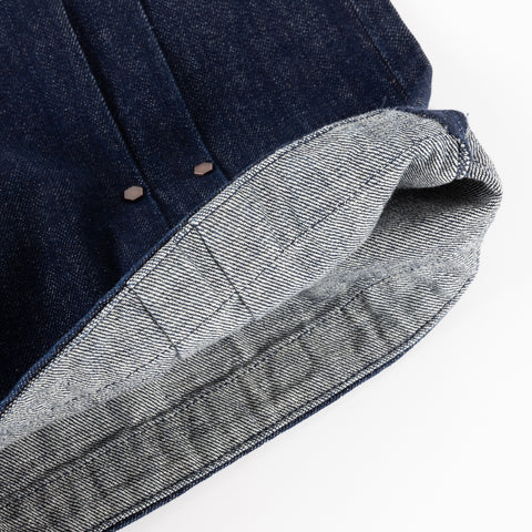 Pleated Baggy Denim Shorts - Indigo