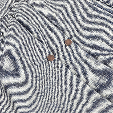 Pleated Baggy Denim Shorts - Reversed Indigo