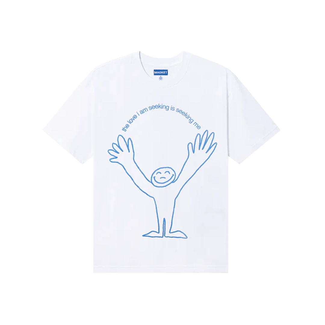 Seek Love T-Shirt - White/Blue
