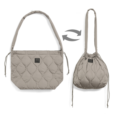 Military Down Shoulder Bag - Light Mocha