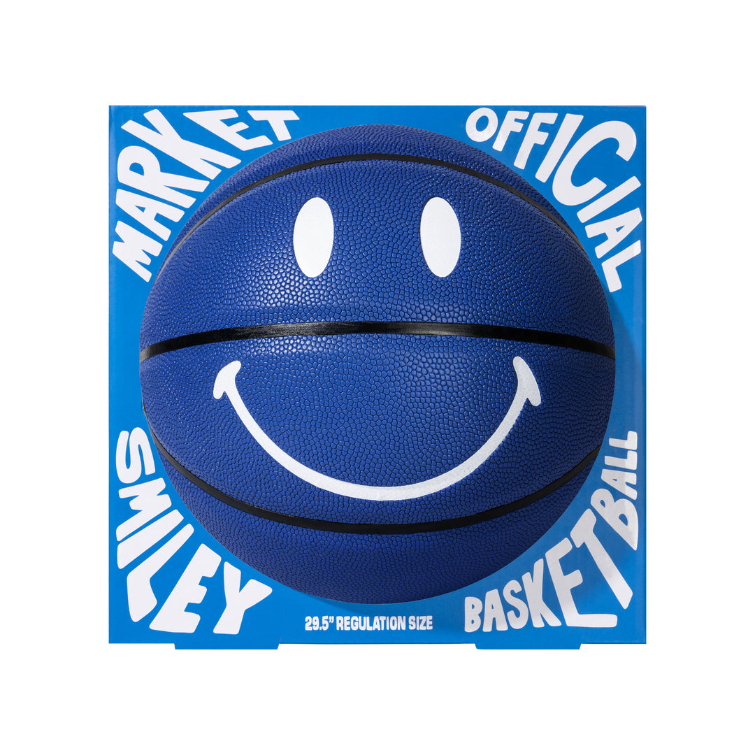 Smiley Blue Basketball - Blue