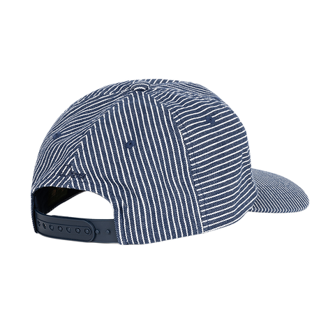Striped Worker Cap - Navy