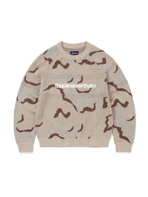 T-Logo Knit Sweater - Camo
