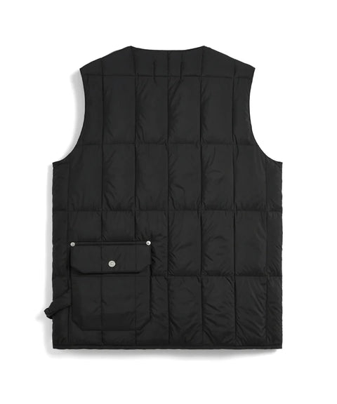 Work V-Neck Button Down Vest - Dark Charcoal