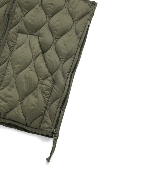 Soft Shell Military V-Neck W-Zip Down Jacket - Dark Olive