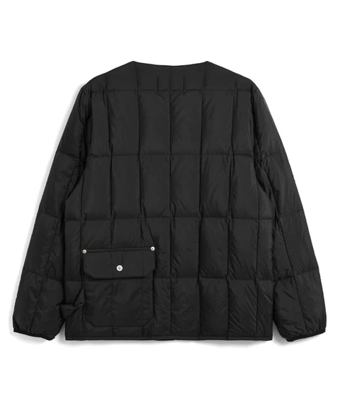Work Crew Neck Button Down Jacket - Black