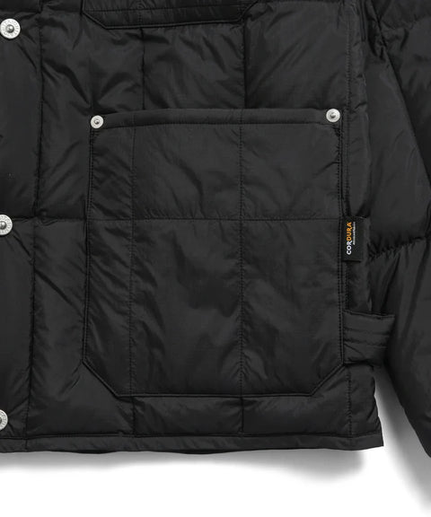 Work Crew Neck Button Down Jacket - Black