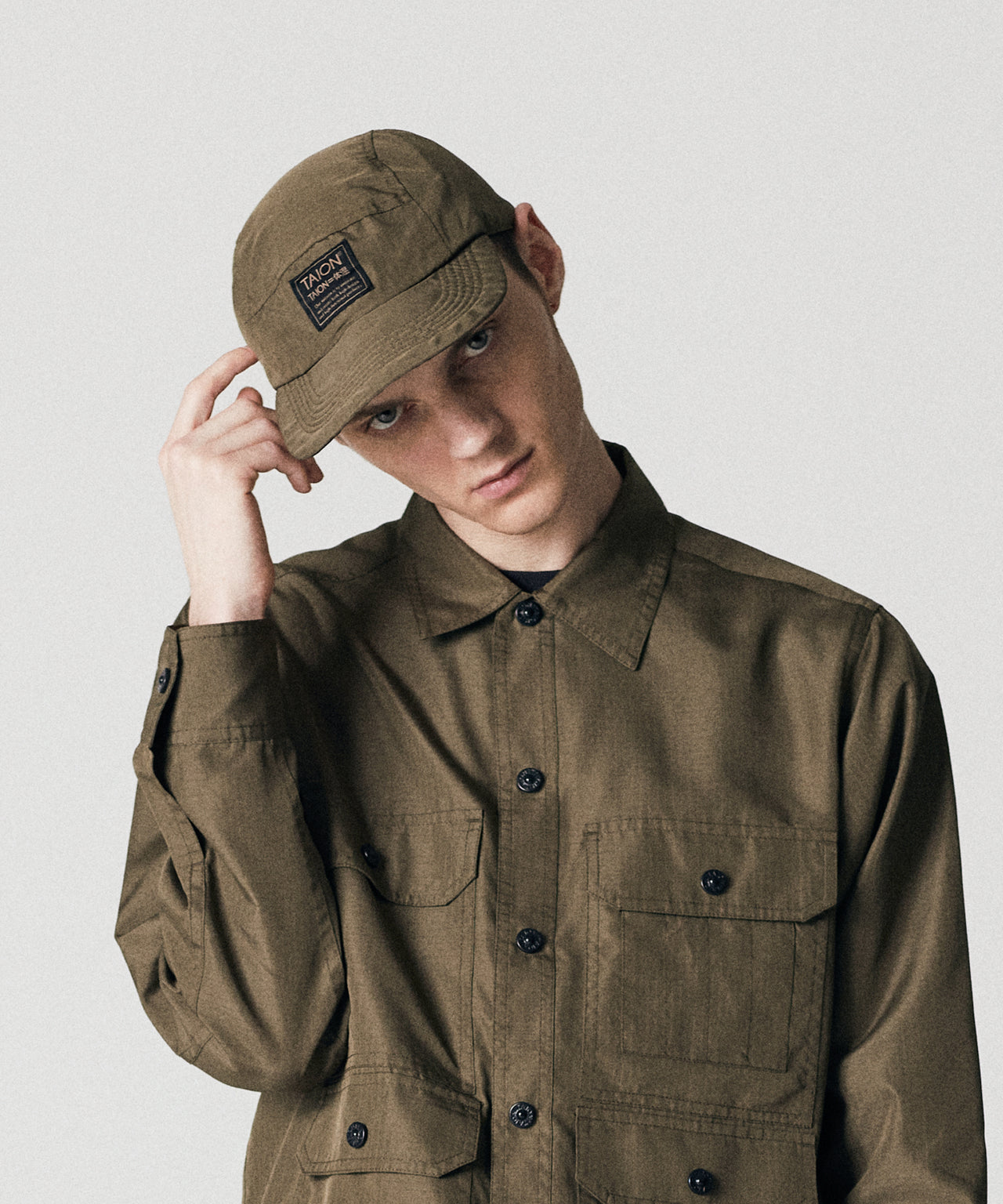 Non-Down Military Jet Cap - Dark Olive