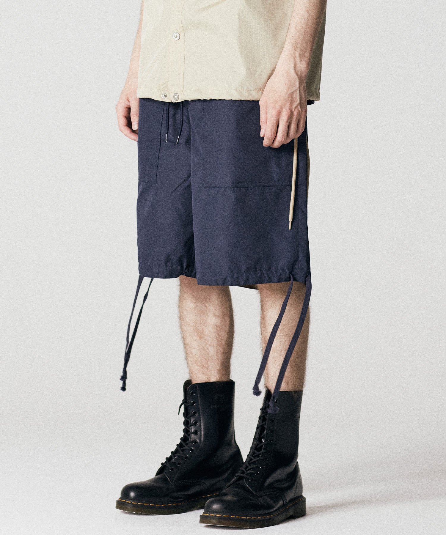 Non-Down Military Reversible Shorts - Dark Navy