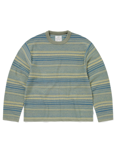 TNT x Gramicci Pattern Knit Crew - Yellow