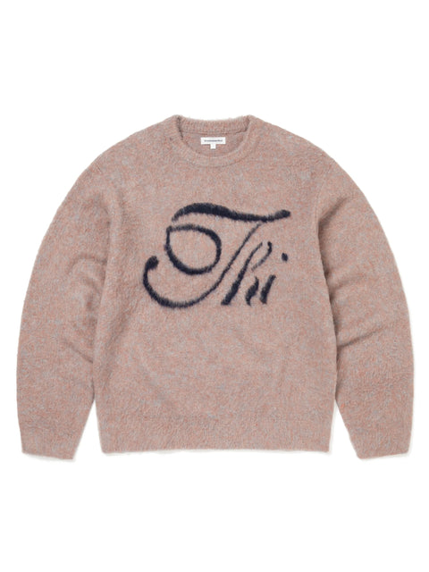 Thi Logo Knit Sweater - Dusty Pink
