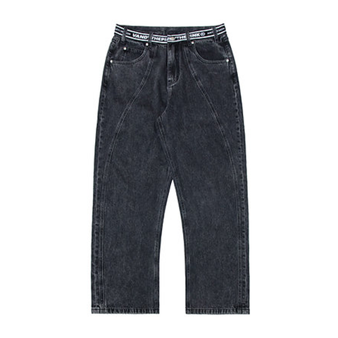 Waistband Jeans - Black
