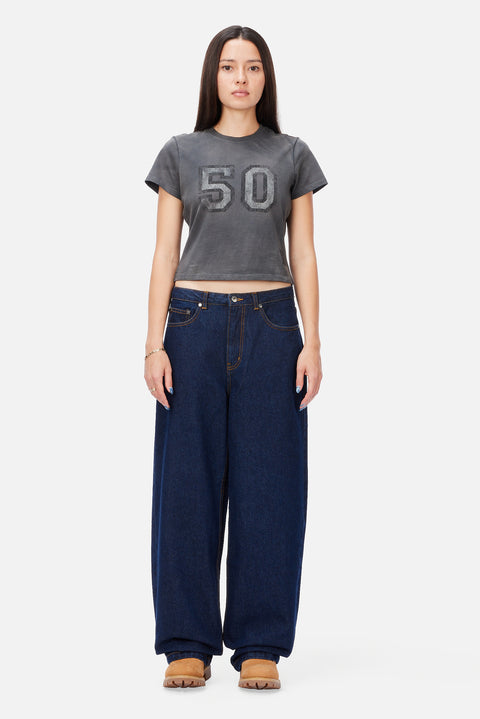Women's Baggy Denim Pant - Indigo