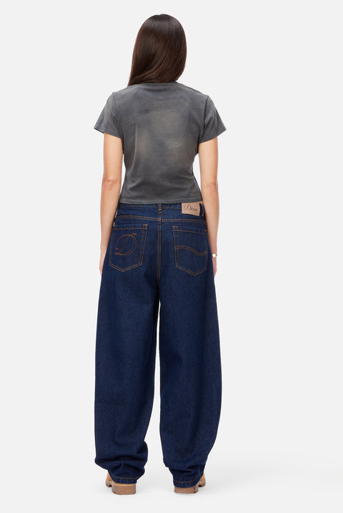Women's Baggy Denim Pant - Indigo