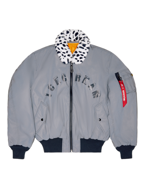 ICECREAM x Alpha Reflective Fur Collar Jacket - Black