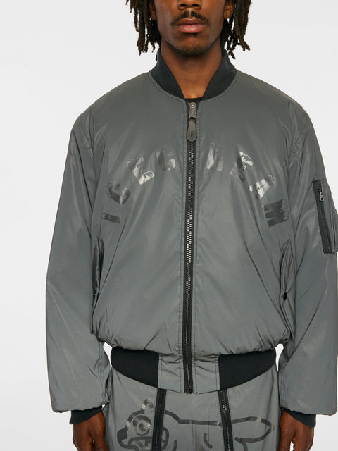 ICECREAM x Alpha Reflective Fur Collar Jacket - Black