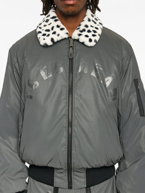 ICECREAM x Alpha Reflective Fur Collar Jacket - Black