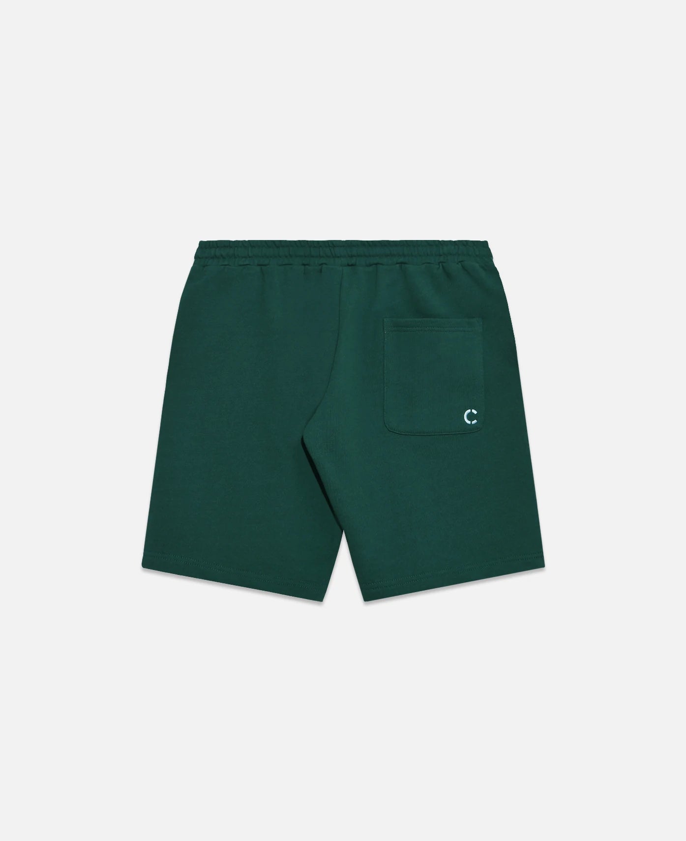 Jade Script Sweat Shorts - Dark Green