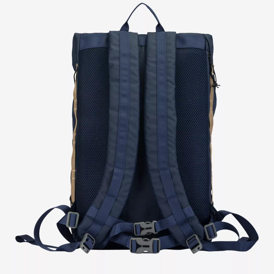 Dayle Roll Top Backpack - Navy/Sand