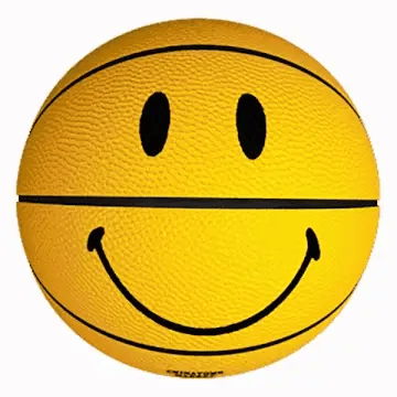 Smiley Basketball - Yellow