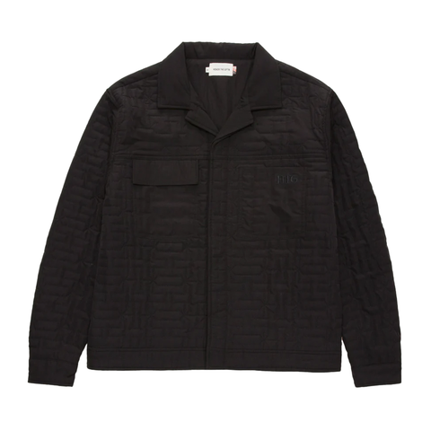 Quilted Coach Jacket - Black