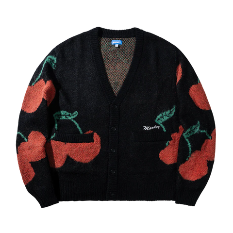 Double Cherries Cardigan - Black