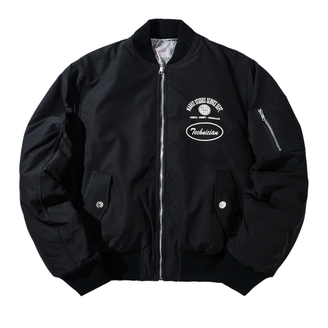 Handyman Reversible Bomber Jacket - Black/Camo