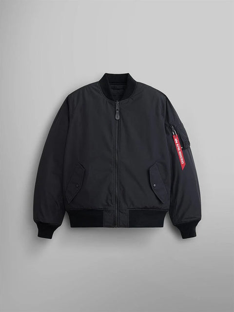 MA-1 Reversible Onion Quilted Flight Jacket - Black