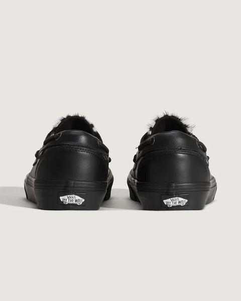 2-Eyelet Pony Hair Boat Shoe - Black