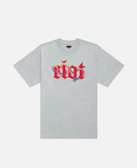 CLOT Snake Logo Tee in Grey front view
