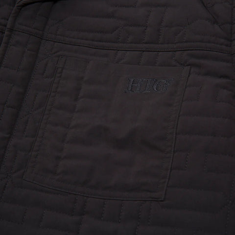 Quilted Coach Jacket - Black