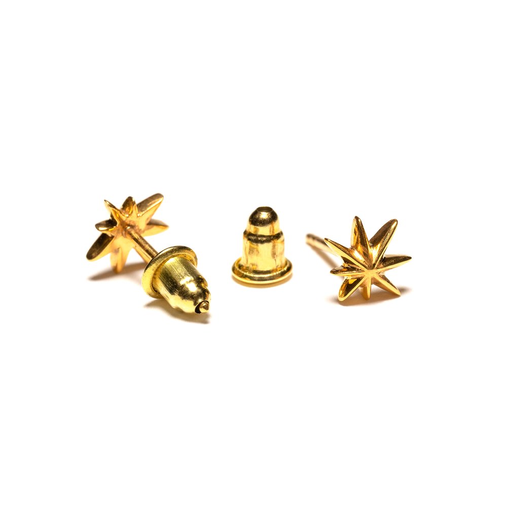 Hempstar Earrings - 14k Plated Gold