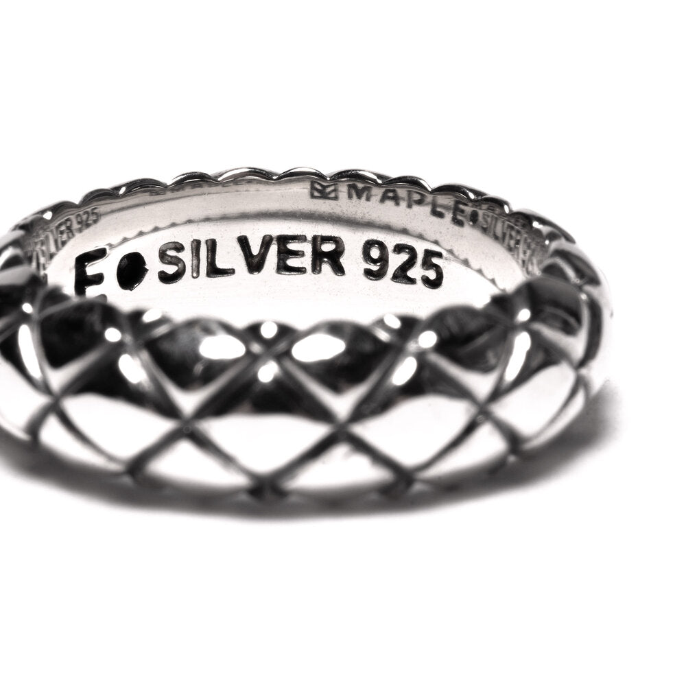Quilted Band Ring - Silver