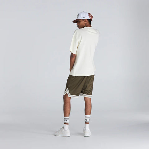 Reversible Basketball Shorts - Olive/Grey